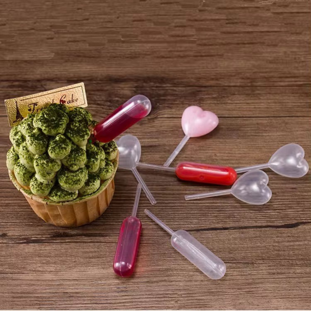 Food-grade plastic pipettes for appetizers and cocktails