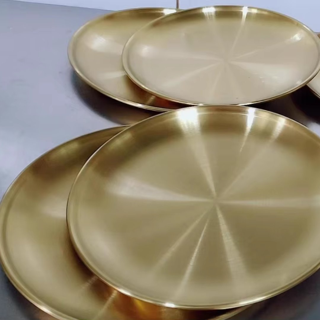 Gold Steel Plates - 4 sizes