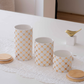 Decorative ceramic storage jars with airtight lids