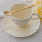 Gold flower design stirrer and dessert spoon set For Coffee