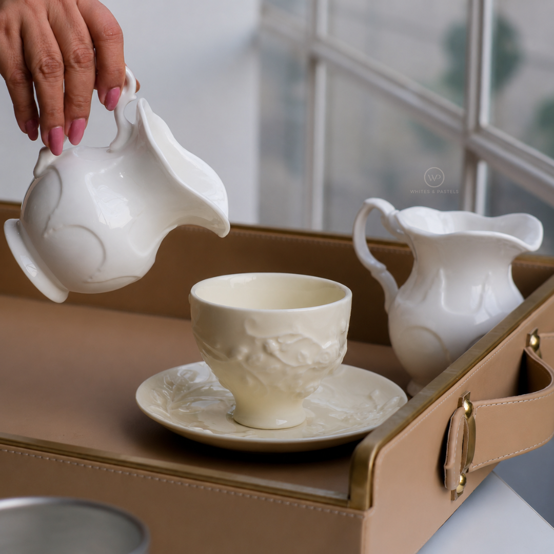 Dishwasher-safe ceramic creamer jar for daily use