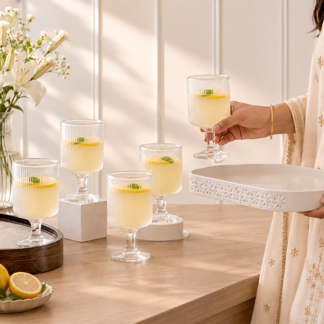 Premium everyday juice and water glasses