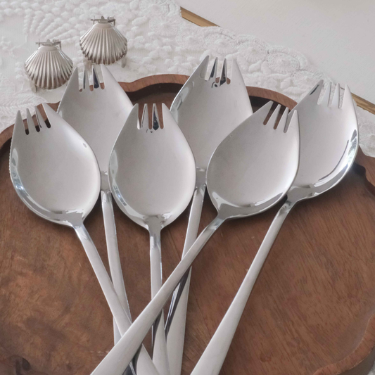 Elegant gold stainless steel spoon fork set adding sophistication to every dining table.