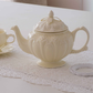 Decorative Victorian embossed porcelain tea pot designed for stylish tea serving and premium gifting.