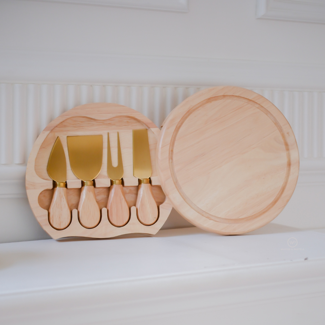 Elegant serving board for cheese platters, wine nights, parties, and festive gatherings.