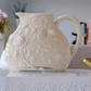 Designer white ceramic teapot for home entertaining