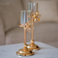 Decorative gold tealight holder for modern interiors