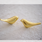 Modern minimalist metal bird figurine set