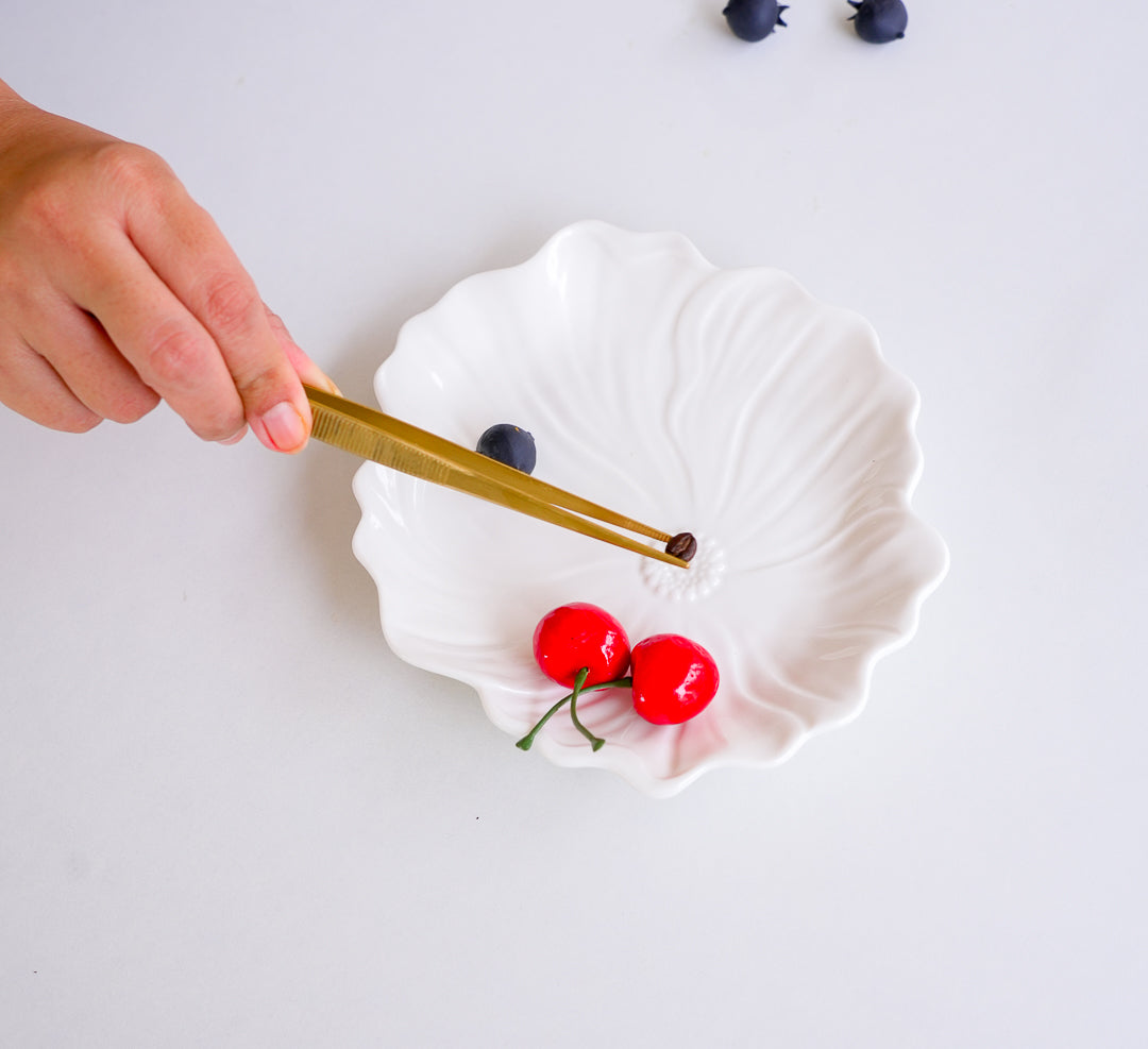 Professional chef tweezers for detailed food presentation