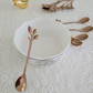 Luxury stainless steel leaf with pvd finish  coffee spoon set with mirror finish for espresso, tea and everyday dining.