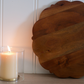 Rustic scalloped wooden cheese board for modern and classic dining tables