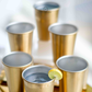 Golden stainless steel drinking glasses set for dining table
