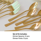 Gold Textured Cutlery Set | Luxury Stainless Steel Flatware