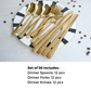 Gold Textured Cutlery Set | Luxury Stainless Steel Flatware
