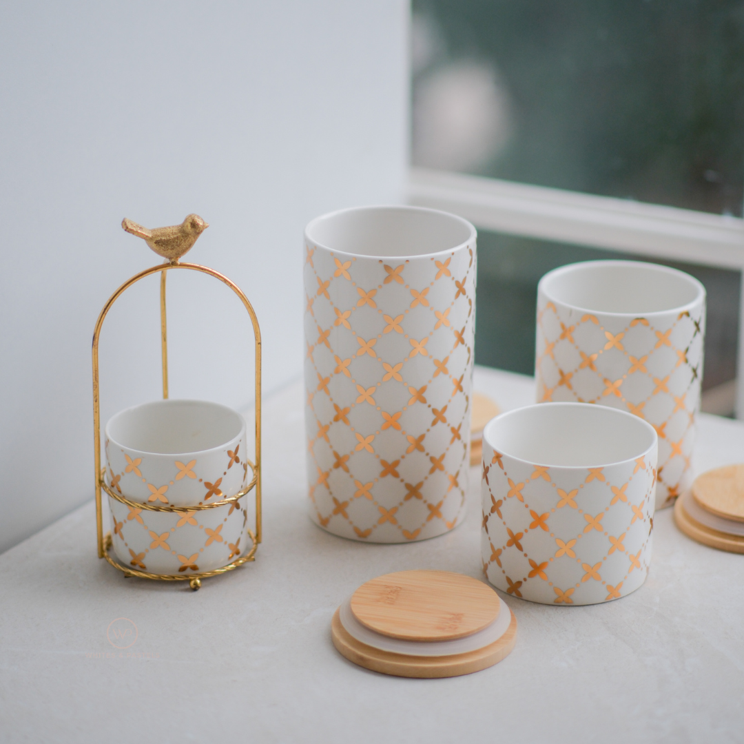Premium ceramic jars for pantry organization