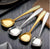 Serving Spoons Set of 3 | 304 Stainless Steel | Gold Finish