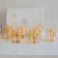 Set of 6 Brown Glass Tumblers – Luxury Gift Box