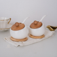 Premium ceramic salt jar