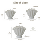 White Ceramic Vases – Shell Design (Set of 3)