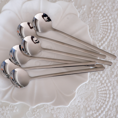 Elegant stainless steel tea and coffee spoon set