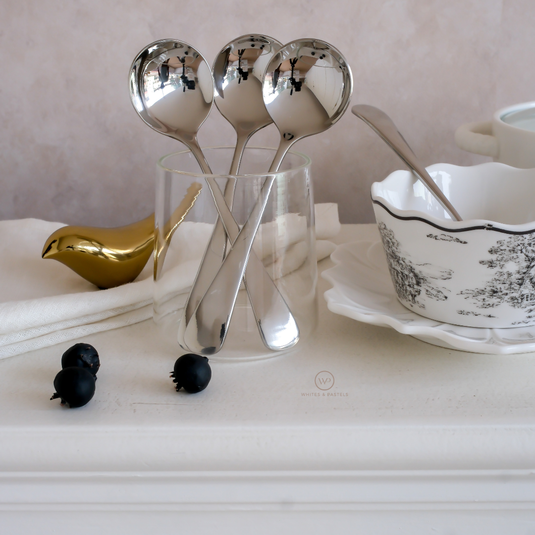 Soup Spoons | Silver & Gold | Set of 6 or 12