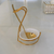 Stand for Serving Spoon | Gold & Silver | Ceramic Bowl Included