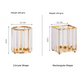 Cutlery Holder in Fluted Glass - Circular shape- Multipurpose Stand