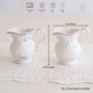 White Porcelain Creamer Jar with Floral Print