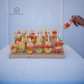 Party serving stand with skewers for house party hosting setup