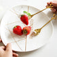 Gold Leaf Fruit and Dessert Fork | Set of 6 | Set of 12