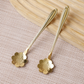Small Dessert & Tea Spoons |Set of 6 | Gold Chrysanthemum Flower