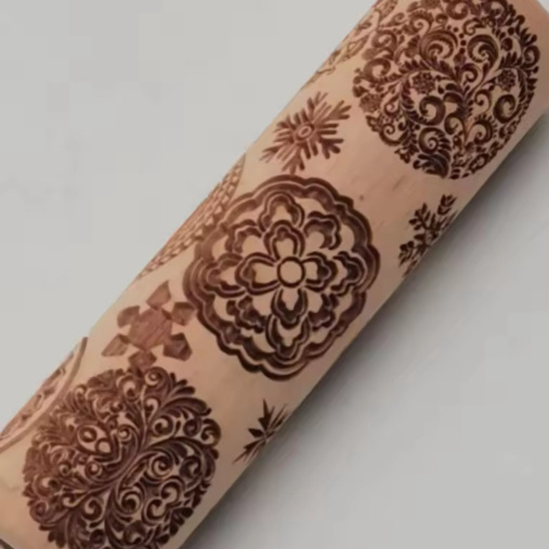 Engraved Rolling Pin - Baking Tool