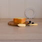 Small wooden platter for serving cheese, butter, dips and snacks