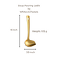 Luxury Gold Soup Ladle with Spout – 304 Stainless Steel