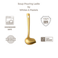Luxury Gold Soup Ladle with Spout – 304 Stainless Steel
