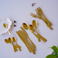 24-Piece Stainless Steel Cutlery Set | Premium Collection | Gold, Silver & Black