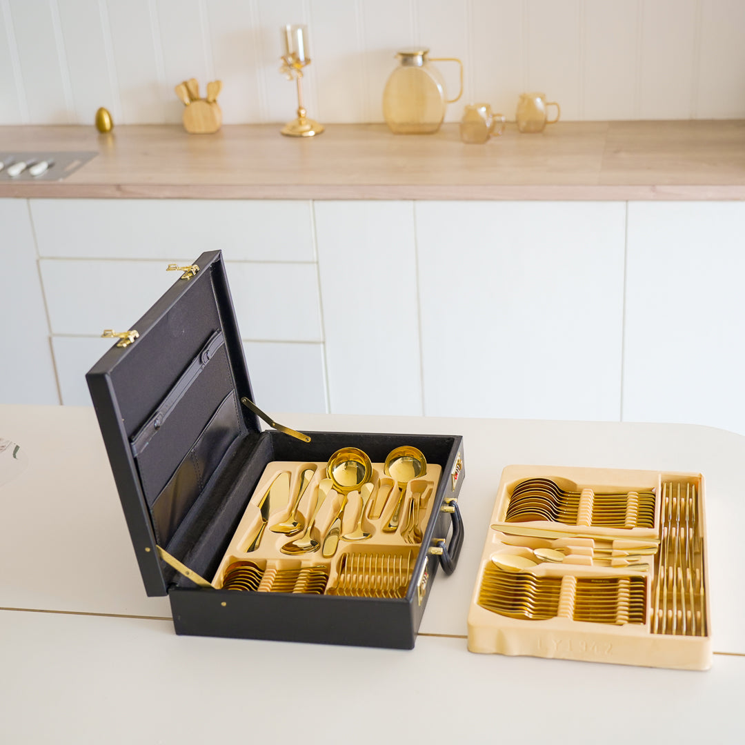 72 piece cutlery set in a sitcase