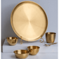 Gold Stainless Steel Dinner Thali Set for Indian Dining