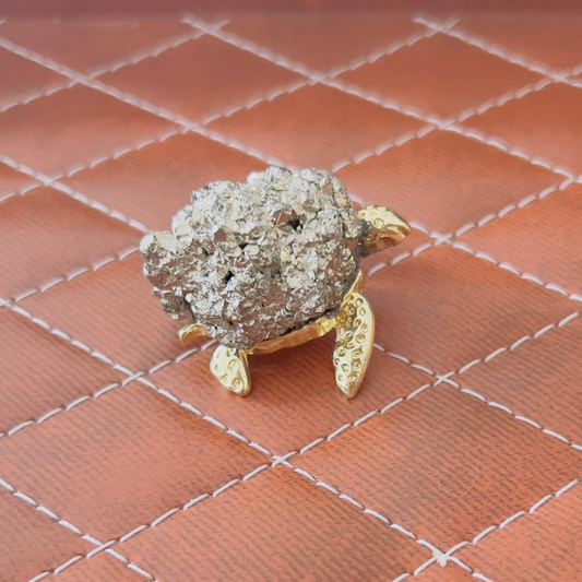 Pyrite Tortoise - Luxury Decor Ornament for Tray decor