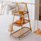 Wooden snack display stand for bridal showers