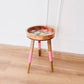 Tray cum Table - Wooden Side Table - Pastel Pink Flower design