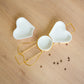 Elegant White & Gold Snack Serving Set for Gifting