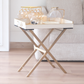 White Butler Tray with glassware