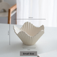 Embossed White Porcelain Serving Bowl – Luxurious Paper Fold Style - 2 sizes