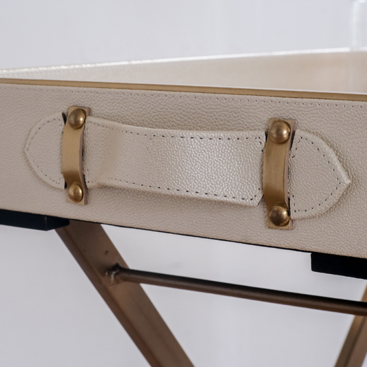 Texture butler tray with luxury handle