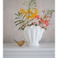 White Shell Cutlery Holder – Matte Ceramic Utensil Stand