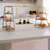 Luxury Food Display Stand for Parties | 3-Tier Serving Platter with foldable Gold Rack