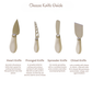 White Cheese Knife Set of 4 | Stainless Steel