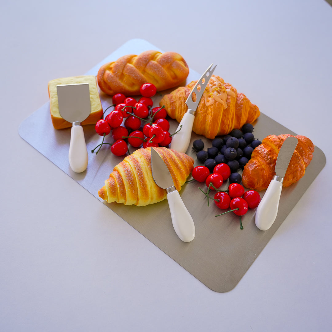 White Cheese Knife Set of 4 | Stainless Steel