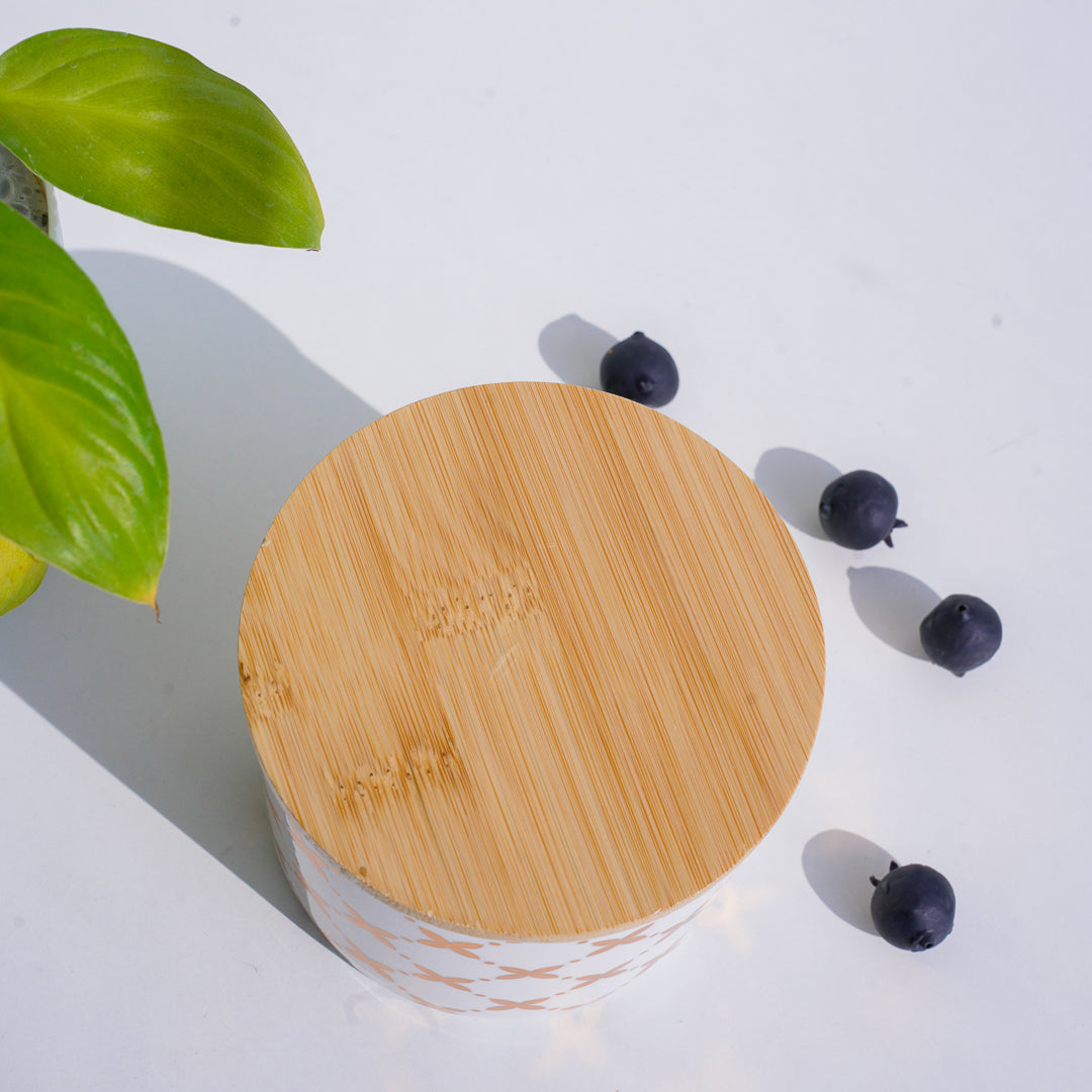 Premium gold kitchen storage jar for cookies, nuts, and dry fruits